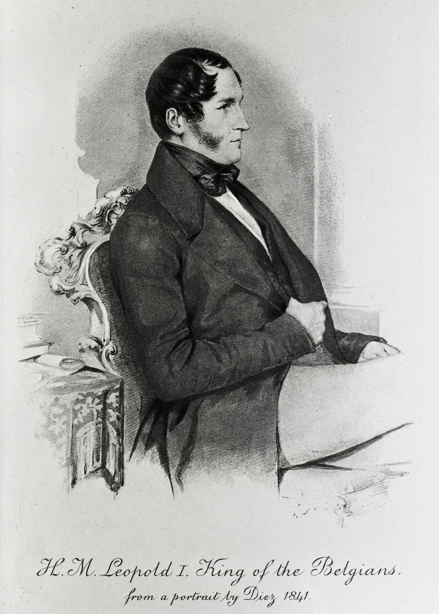 Leopold I., König der Belgier, nach einem Porträt von 1840 von Samuel Diez
