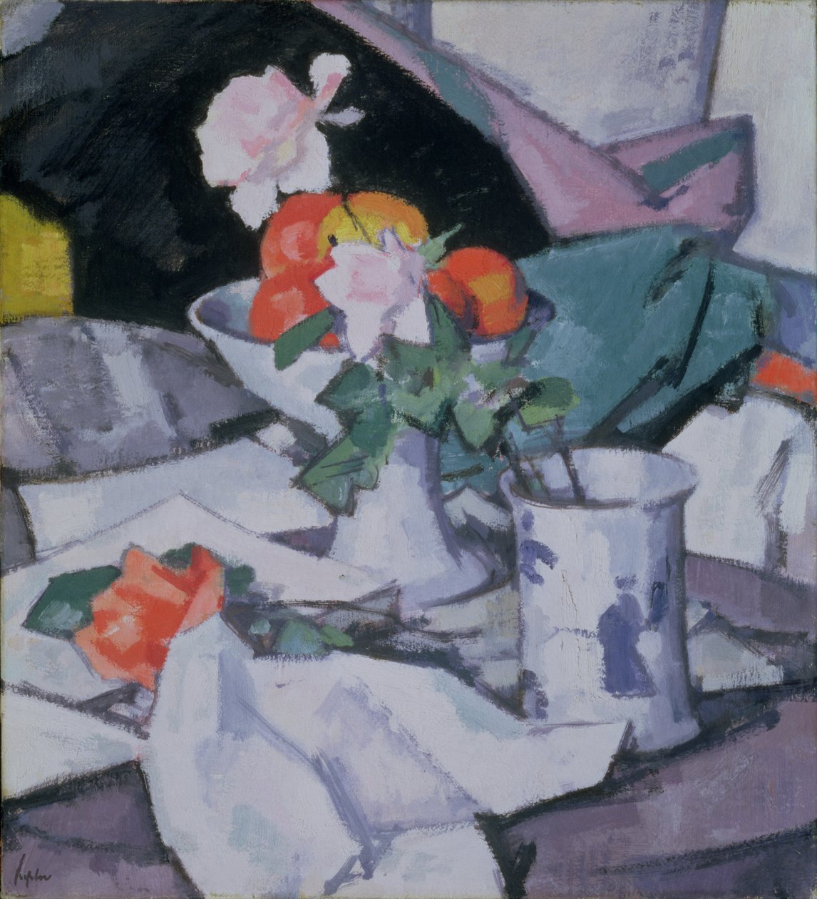 Stillleben, Rosen und chinesische Vase von Samuel John Peploe