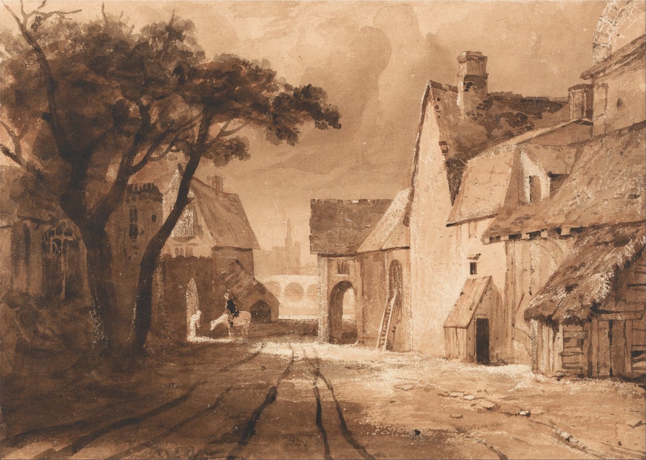 Studie alter Gebäude von Samuel Palmer