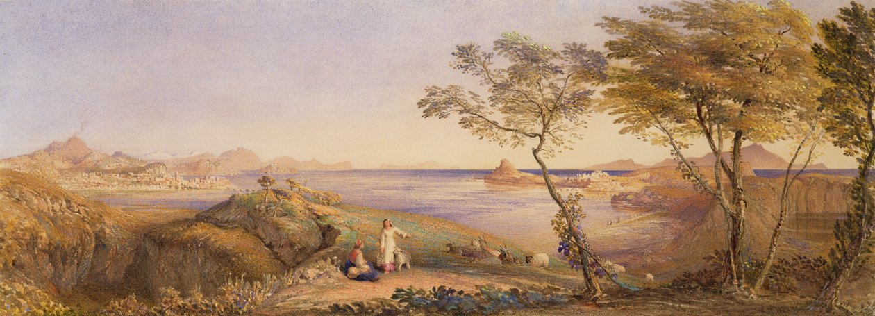 Die Bucht von Baiae vom Monte Nuovo von Samuel Palmer