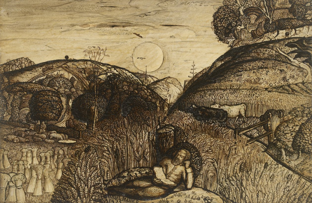 Das Tal dicht mit Korn, 1825 von Samuel Palmer