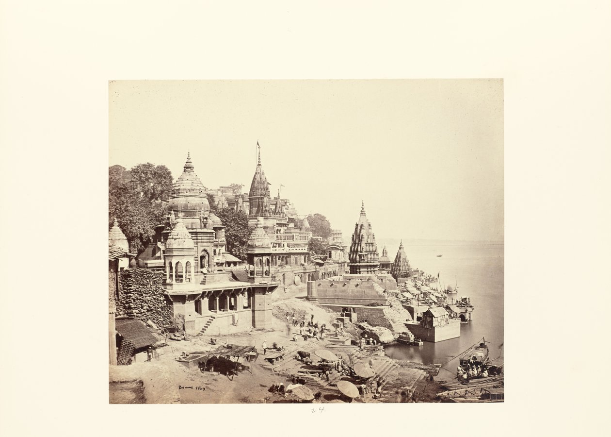 Benares; Der Brennende Ghat von Samuel Bourne