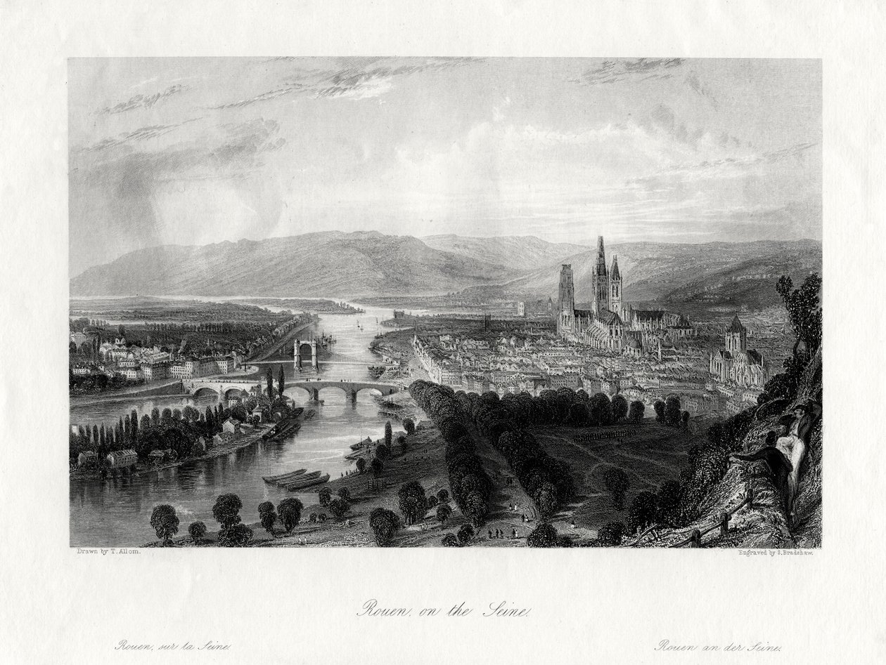 Rouen an der Seine, Frankreich, 1875 von Samuel Bradshaw