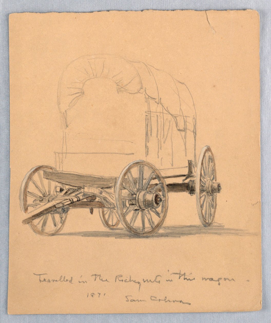 Studie von Planwagen, 1871 von Samuel Colman