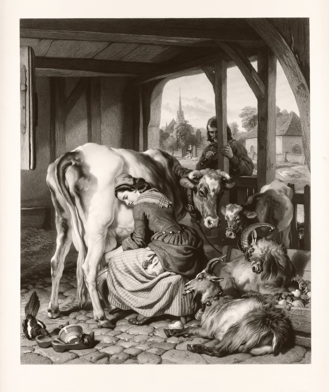Das Dienstmädchen und die Elster von Samuel Cousins