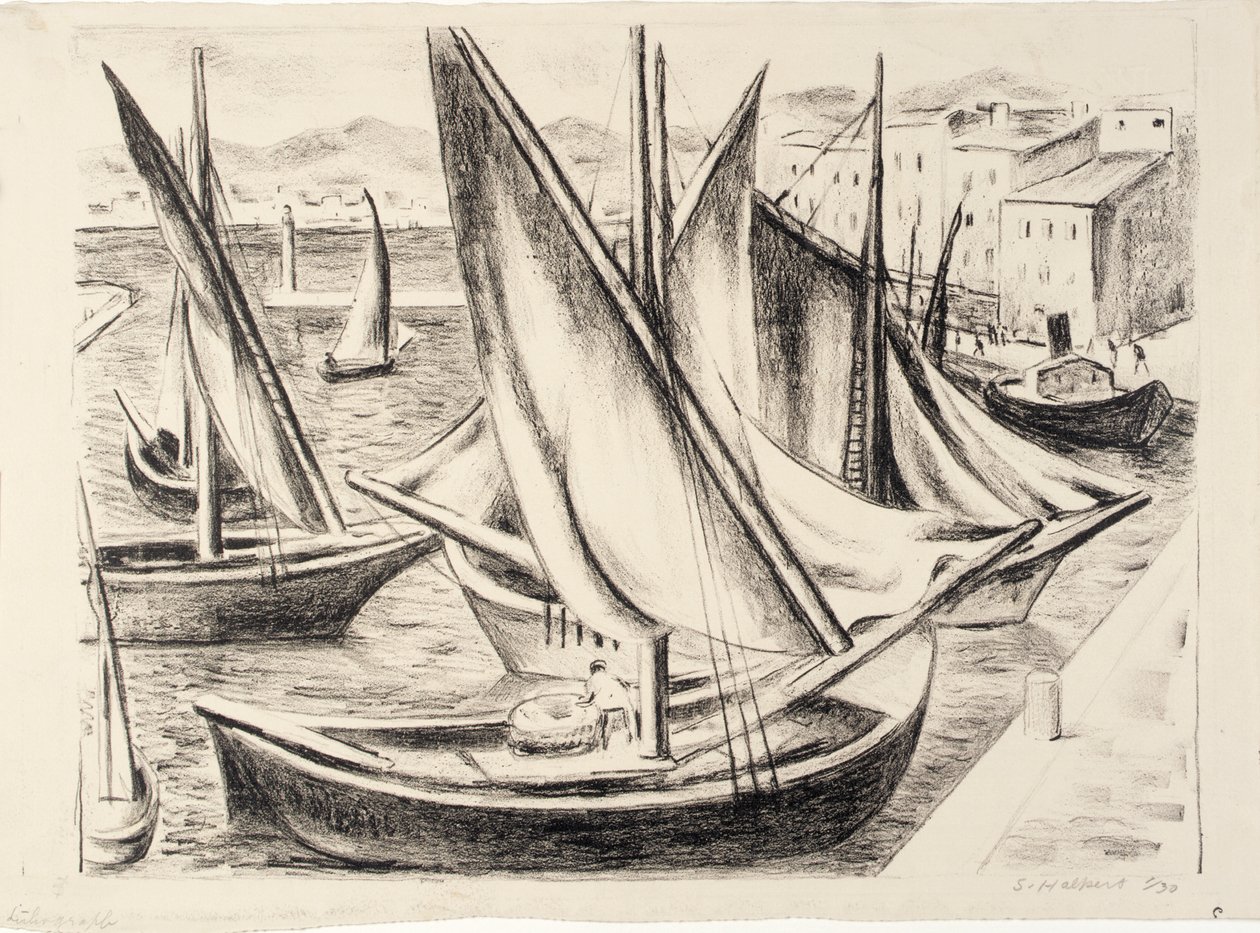 Boote, St. Tropez von Samuel Halpert