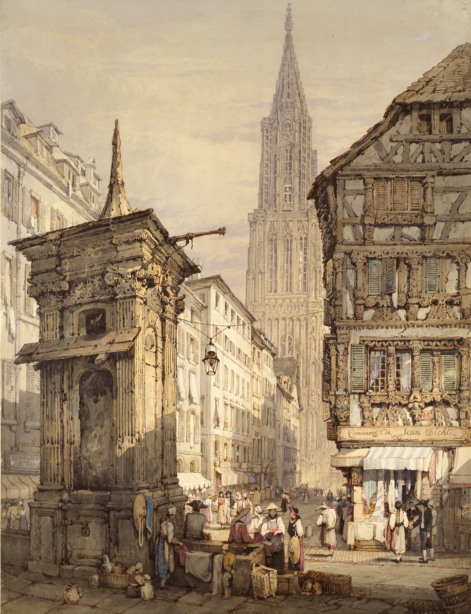 Ansicht von Straßburg, 1822 von Samuel Prout