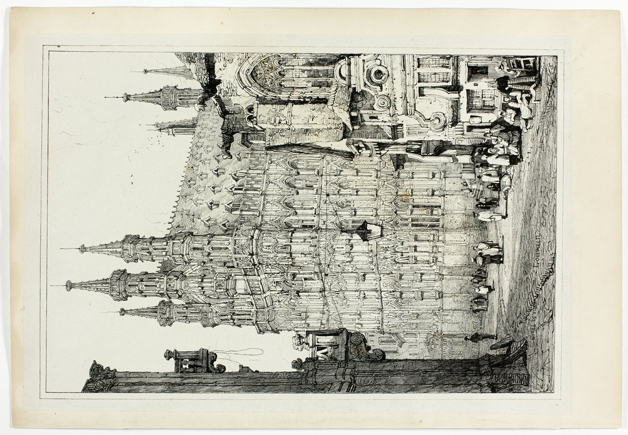 Hotel de Ville, Löwen von Samuel Prout
