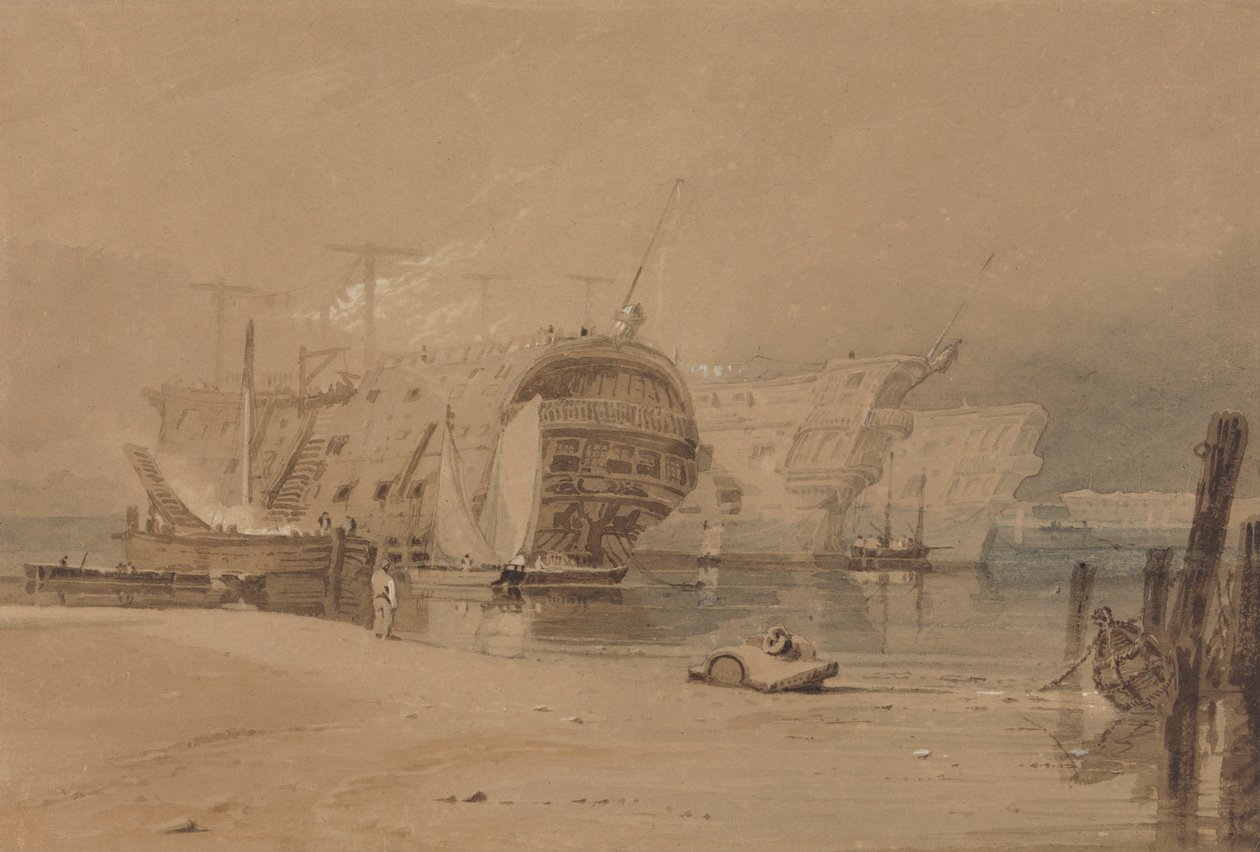 Schiffe in Plymouth von Samuel Prout