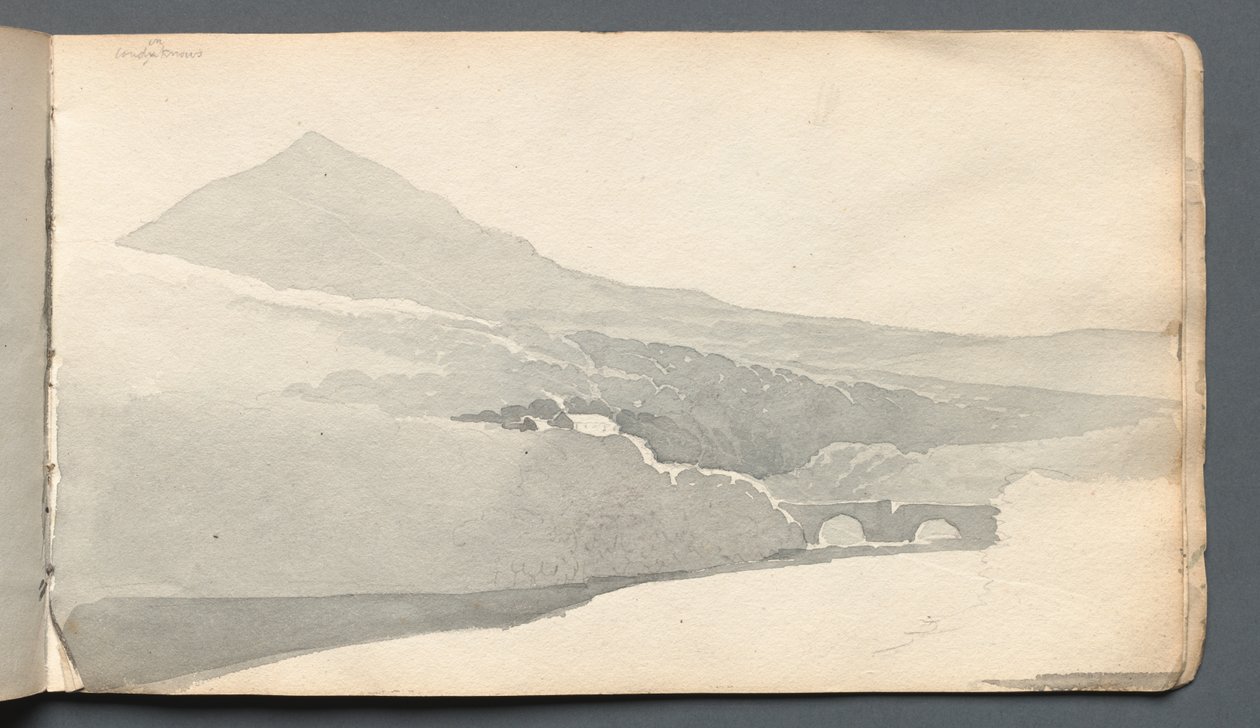 Skizzenbuch: Berglandschaft mit Brücke von Samuel Prout