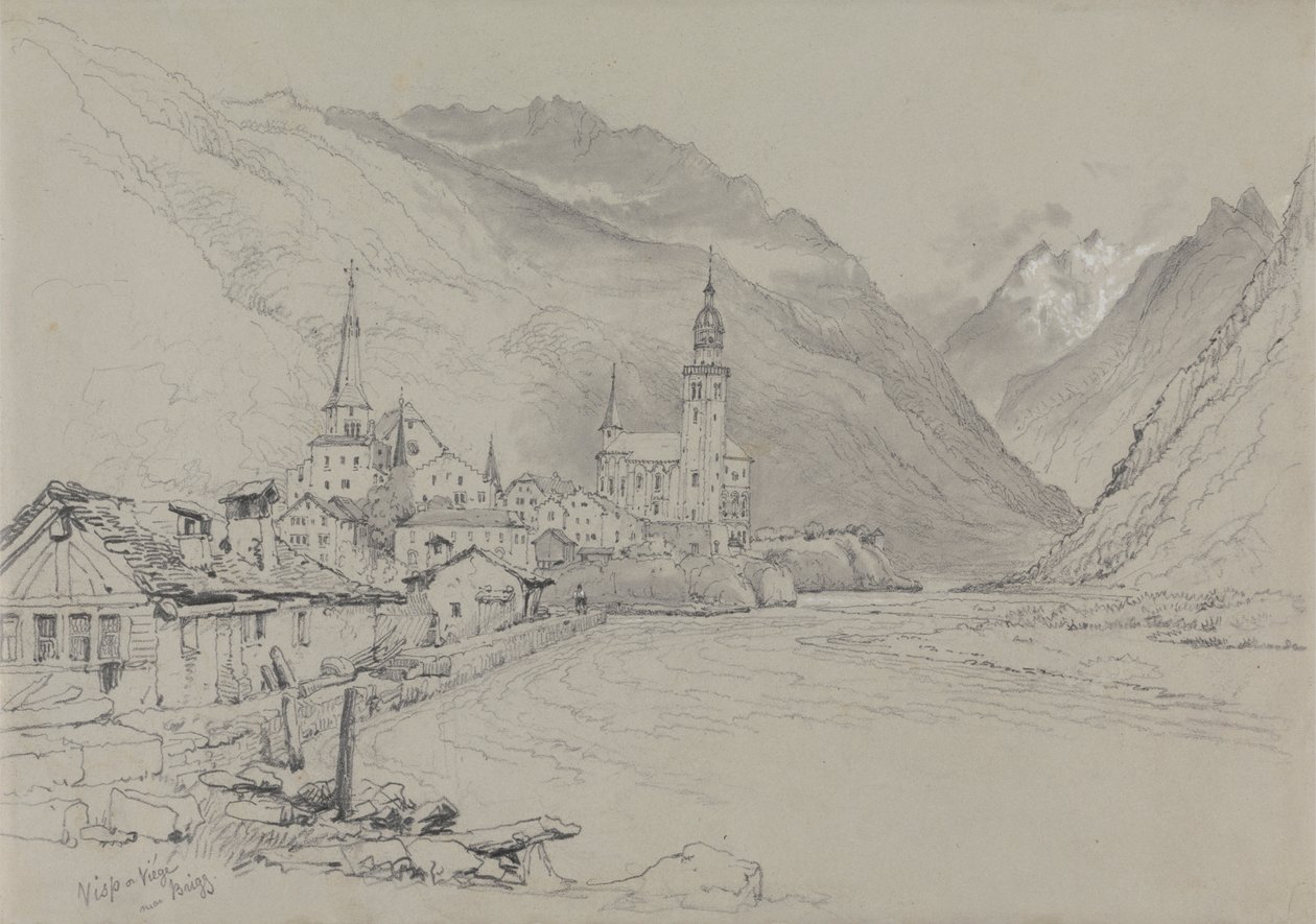 Visp oder Viege, in der Nähe von Brig von Samuel Prout