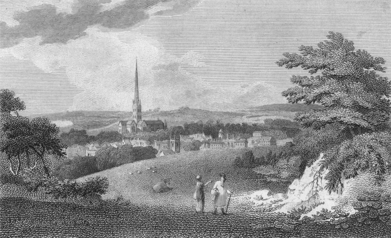 Salisbury, von der London Road, 1805 von Samuel Rawle