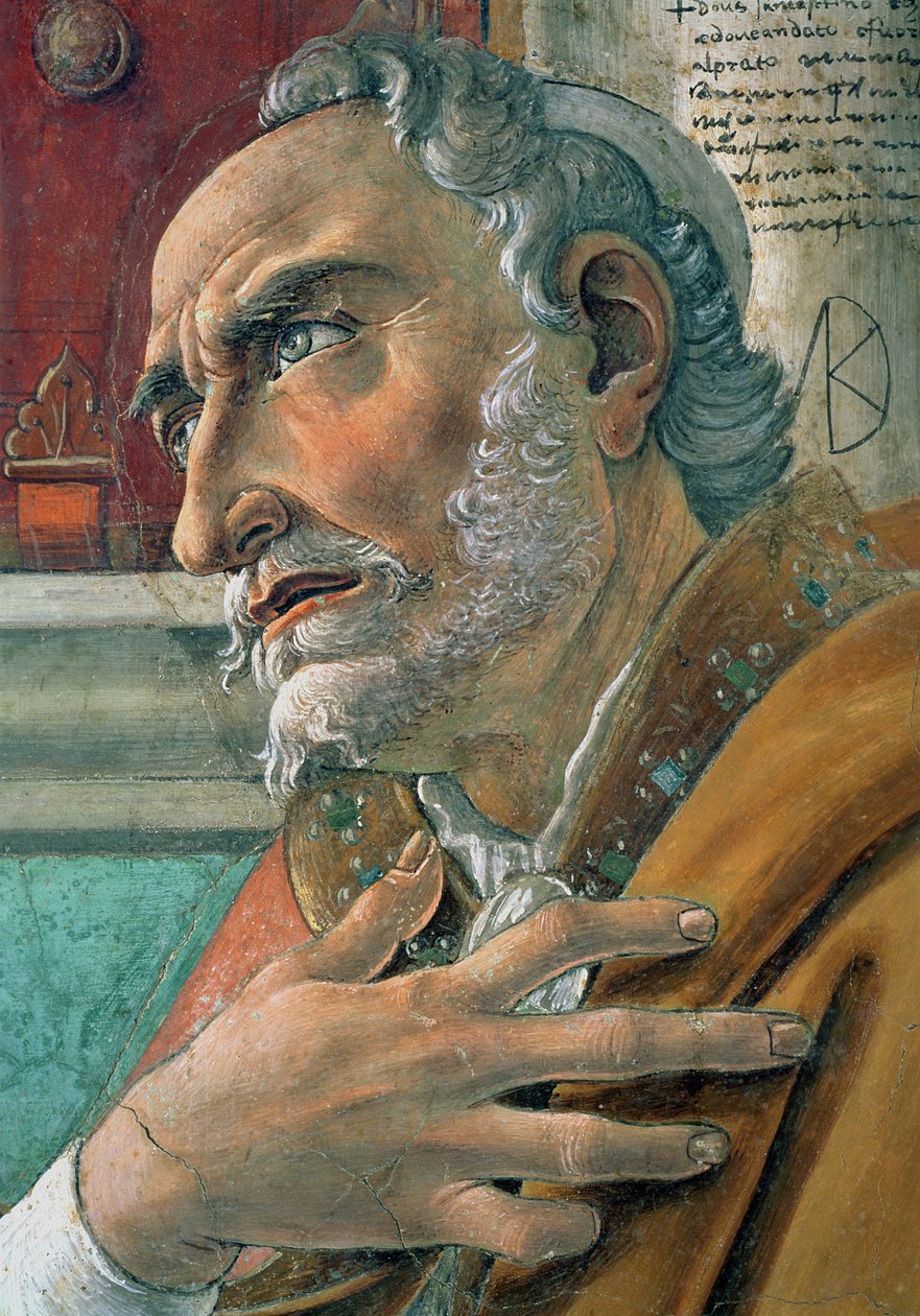 Detail von St. Augustinus in seinem Studierzimmer, 1480 von Sandro Botticelli