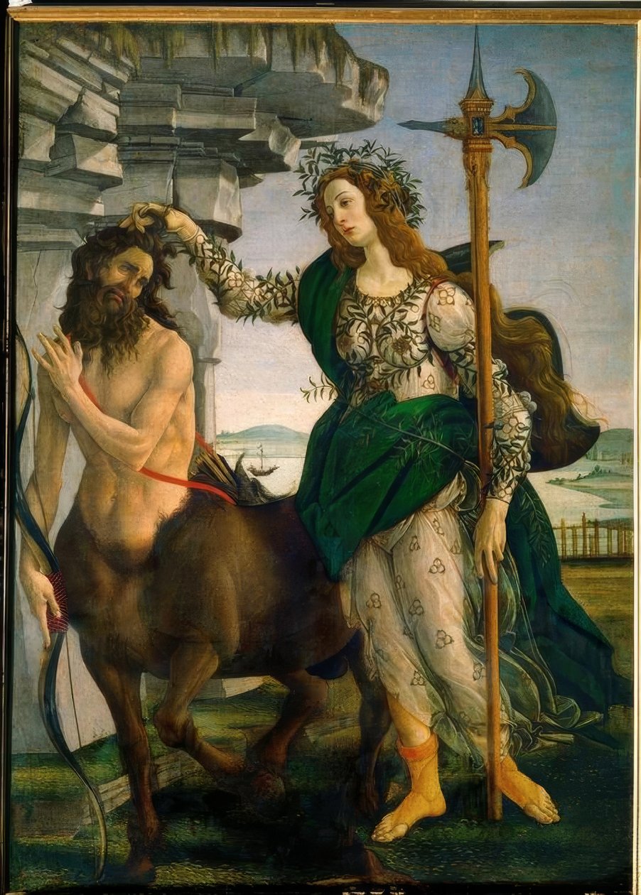 Minerva bändigt den Kentauren von Sandro Botticelli