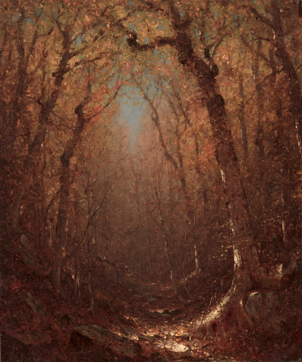 Herbst, ein Waldweg von Sanford Robinson Gifford