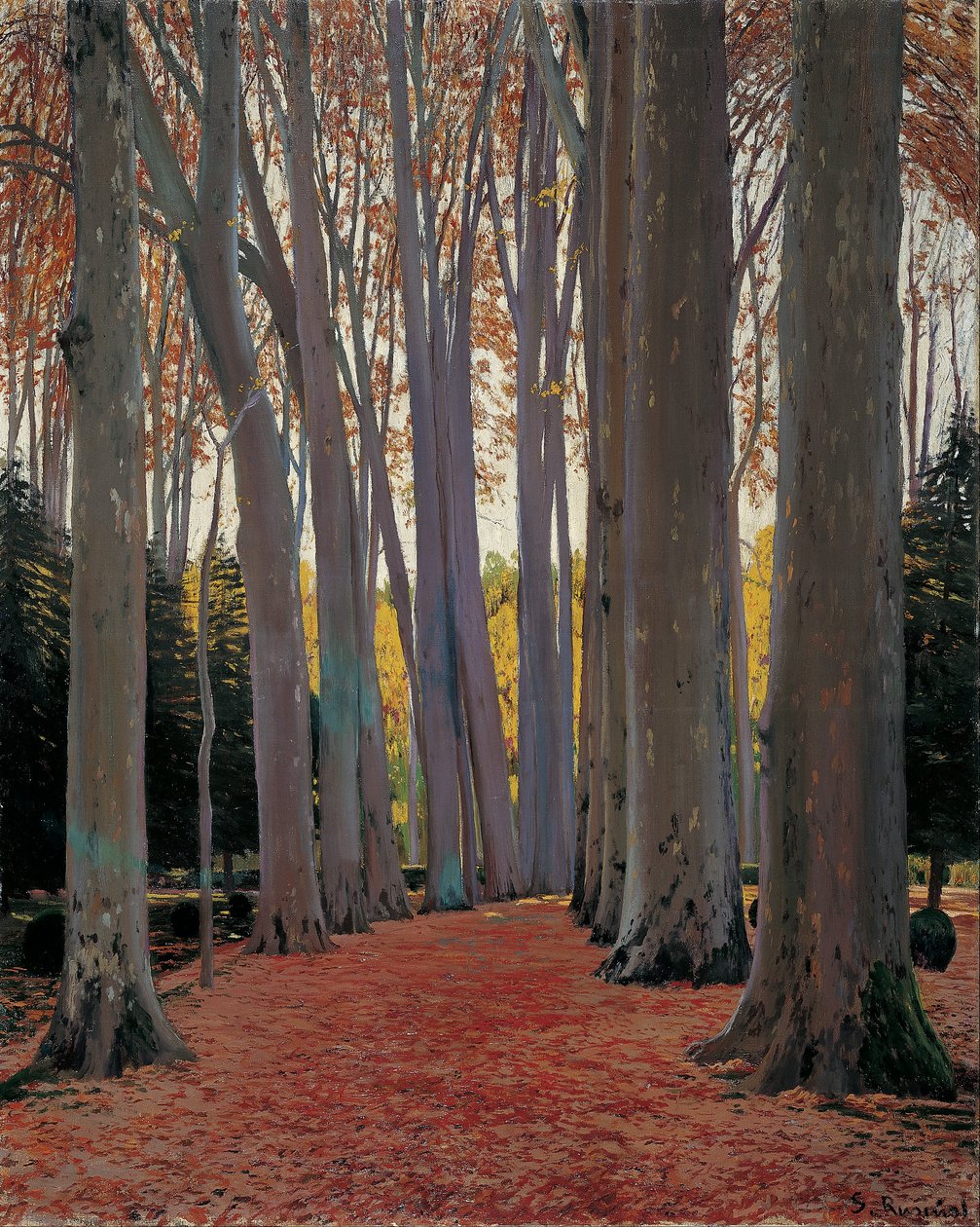 Allee von Platanen von Santiago Rusiñol