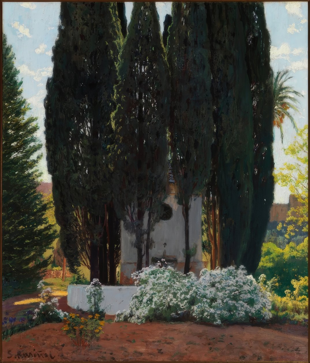 Der Brunnen der Zypressen von Santiago Rusiñol