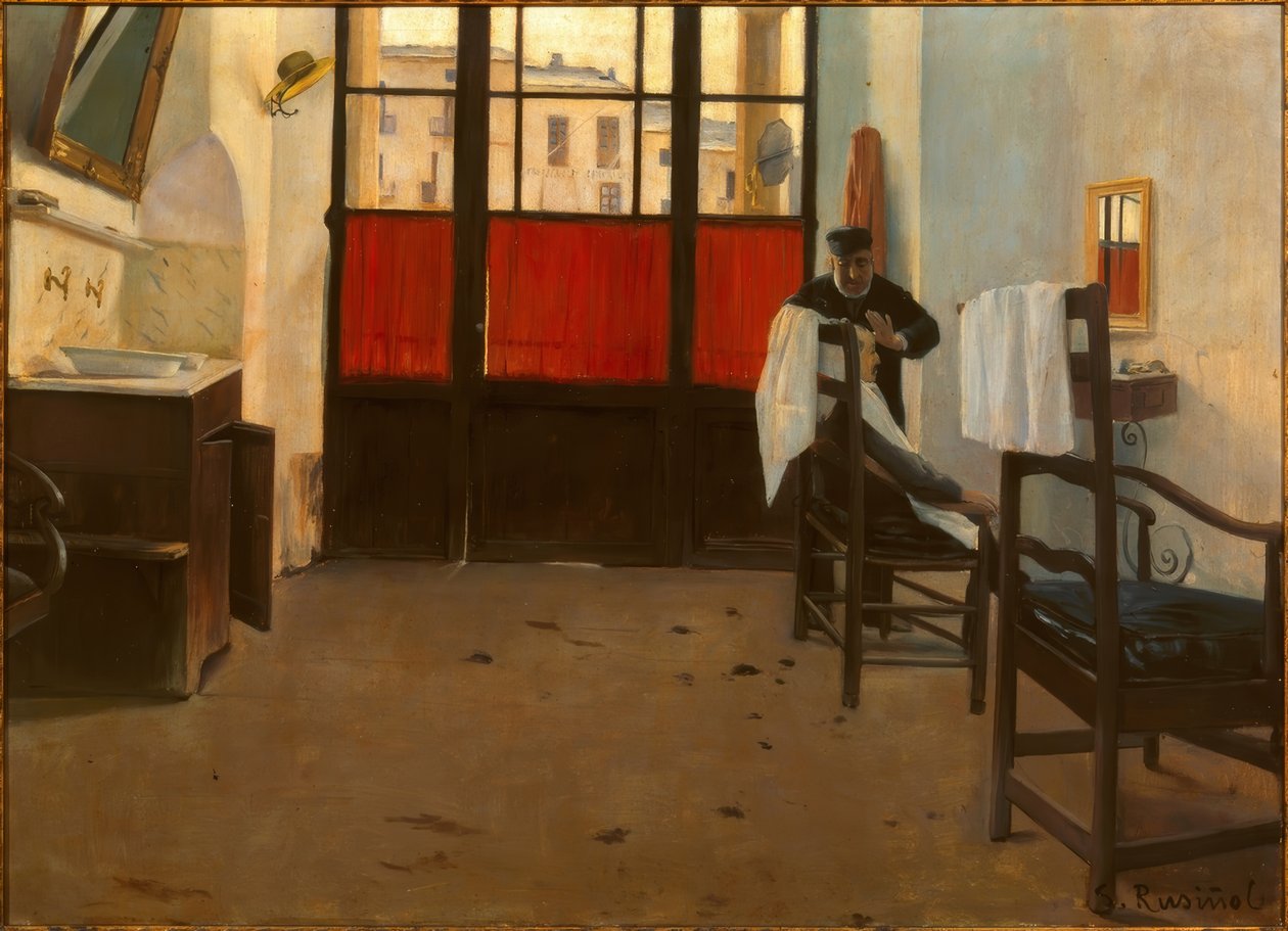 Der Friseur von Puigcerdà von Santiago Rusiñol