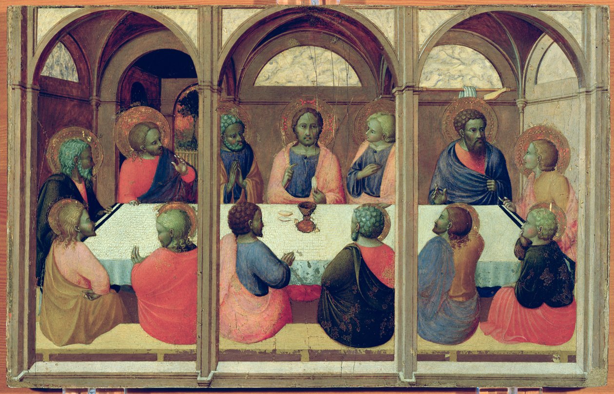 Das letzte Abendmahl, vom Arte della Lana Altarbild, ca. 1426 von Stefano Sassetta