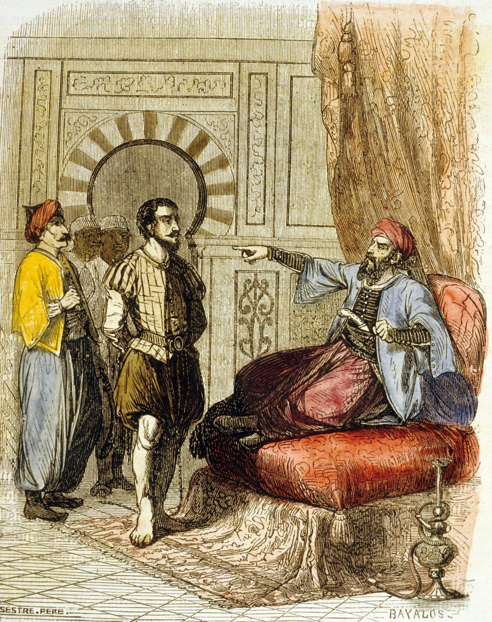 Miguel Cervantes vor Azan Baja von School French