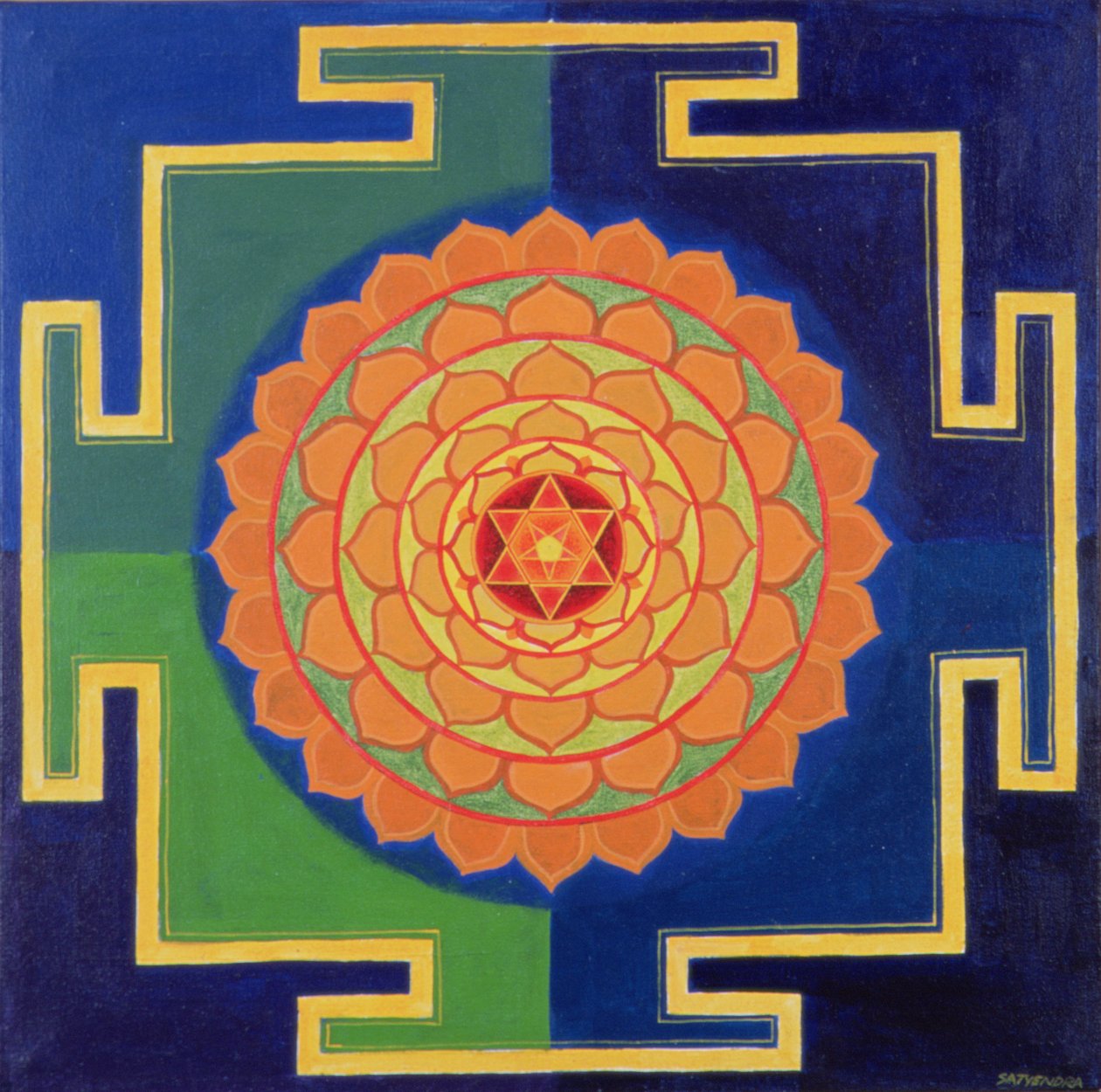 Gayatri Yantra Zeichnung von School Indian