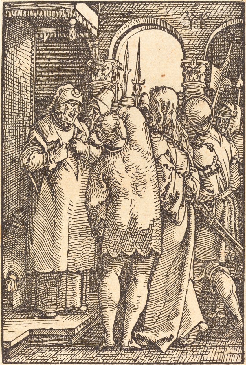 Christus vor Kaiphas von Sebald Beham