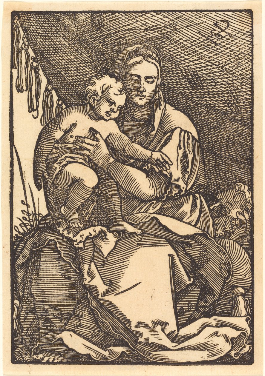 Madonna mit Kind unter einem Baldachin von Sebald Beham