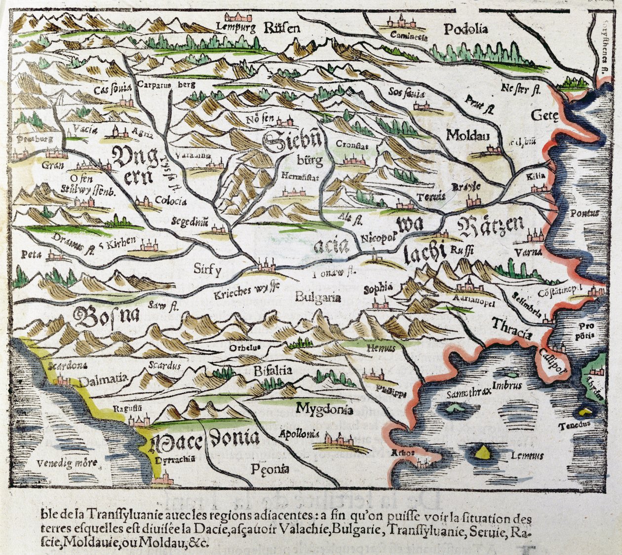 Karte von Mitteleuropa, aus 