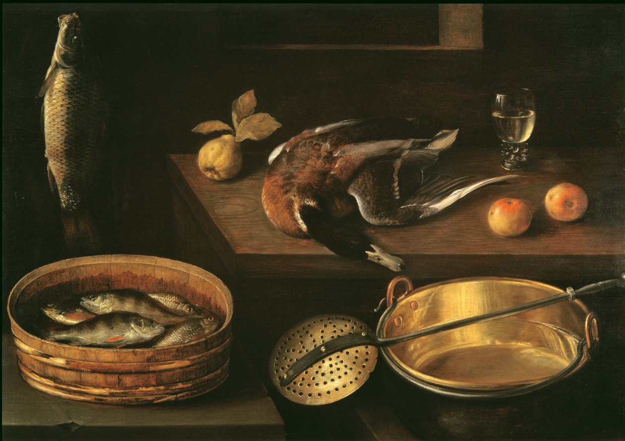 Stillleben mit Fisch und Ente von Sebastian Stoskopff