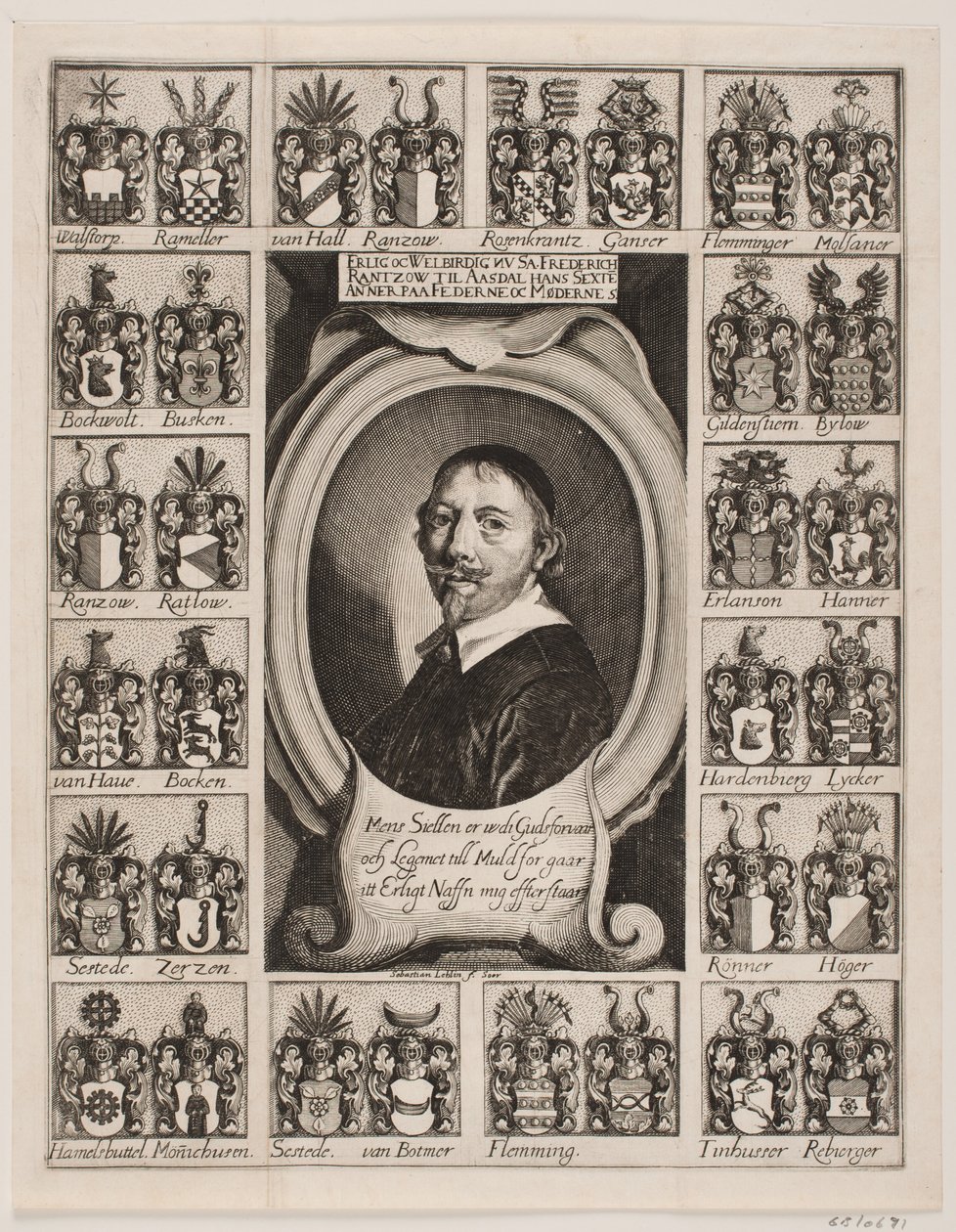Frederik Rantzau zu Asdal. Aus der Leichenpredigt von Sebastian Lehlin