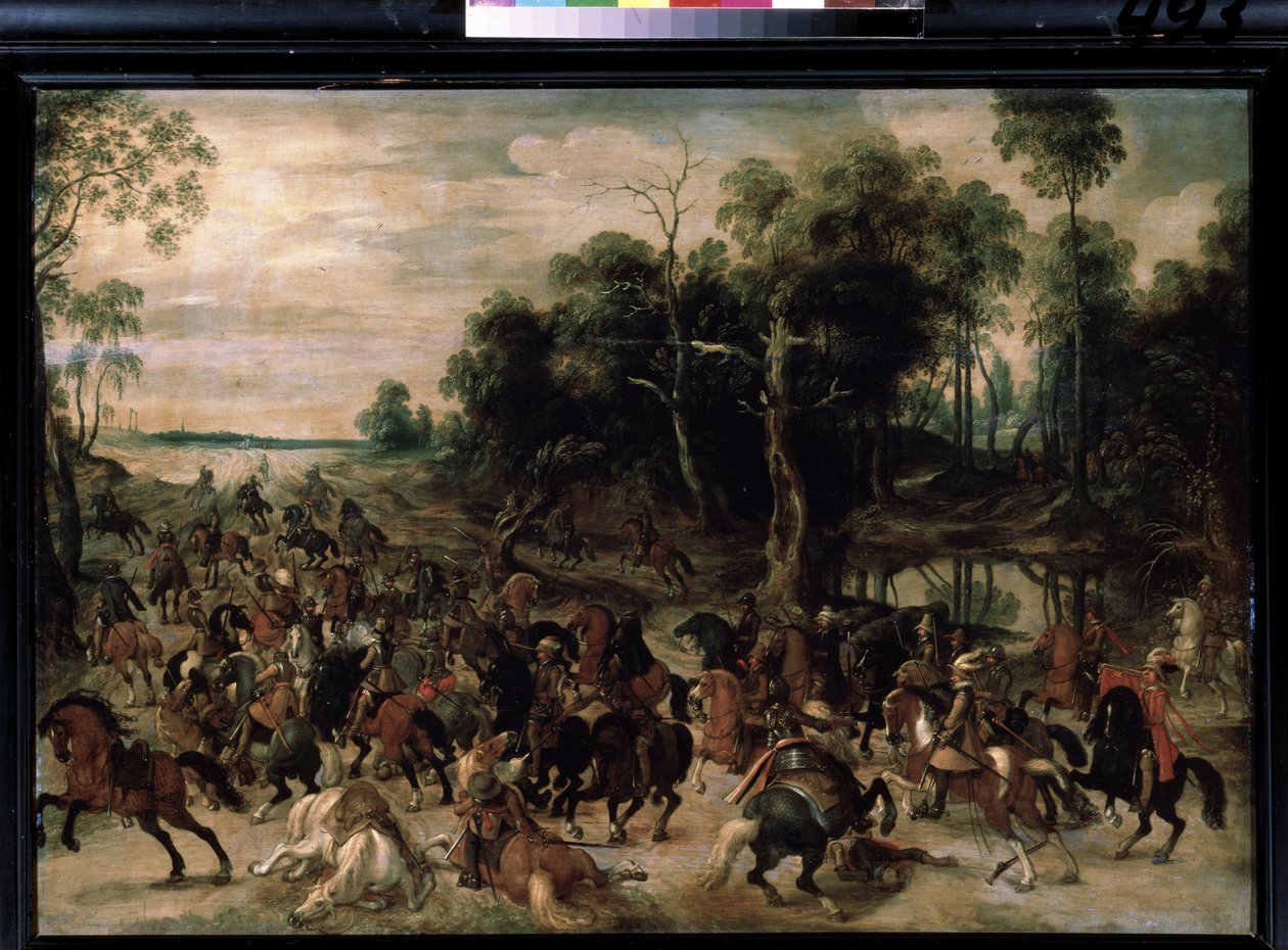 Kavallerieangriff, ca. 1615 von Sebastian Vrancx