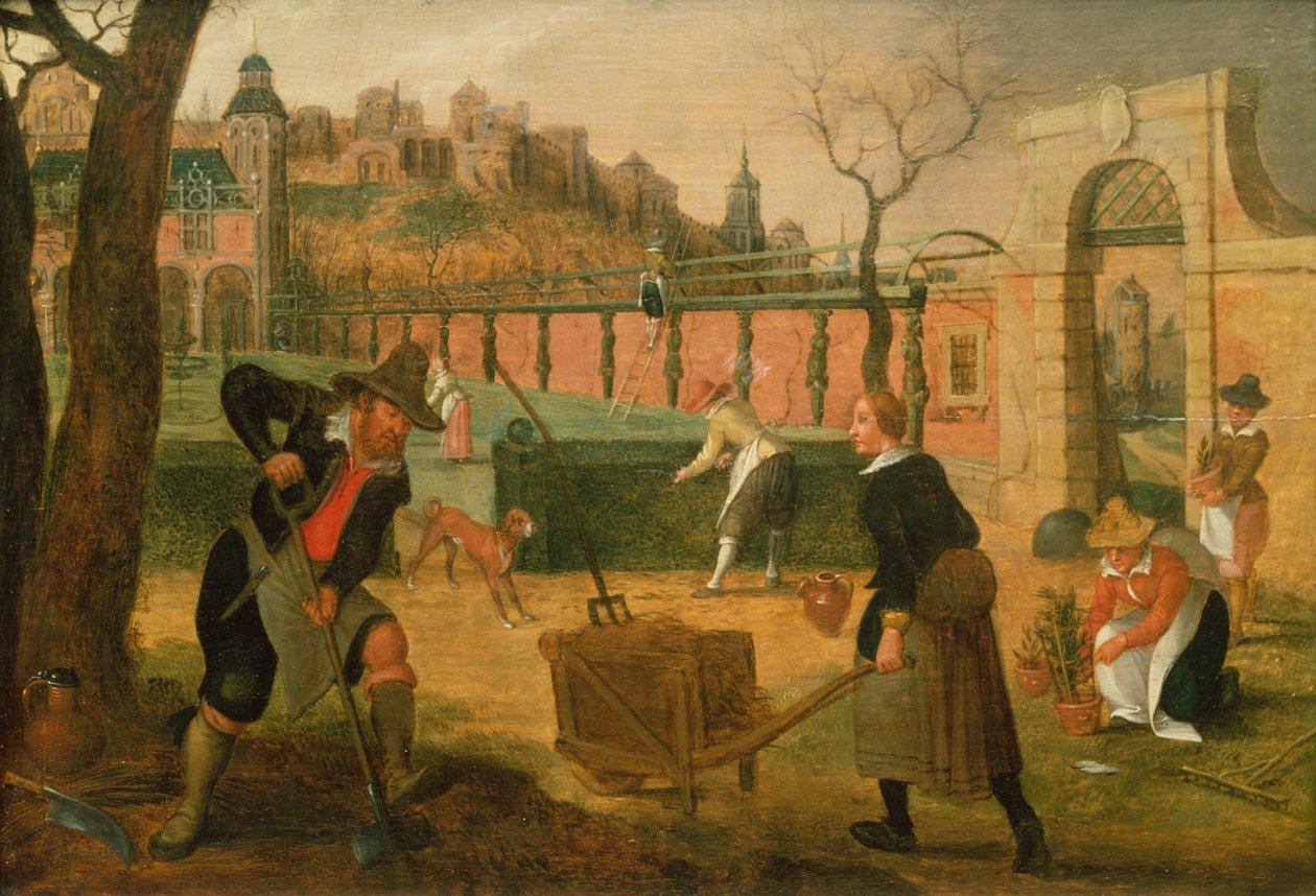 Gärtner bei der Arbeit von Sebastian Vrancx