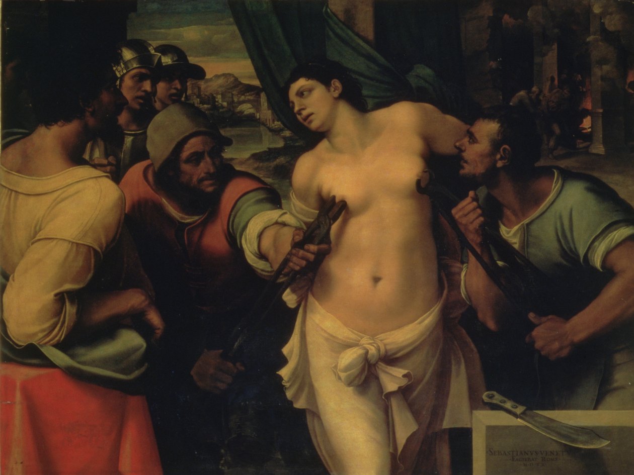 Das Martyrium der hl. Agatha, 1520 von Sebastiano del Piombo