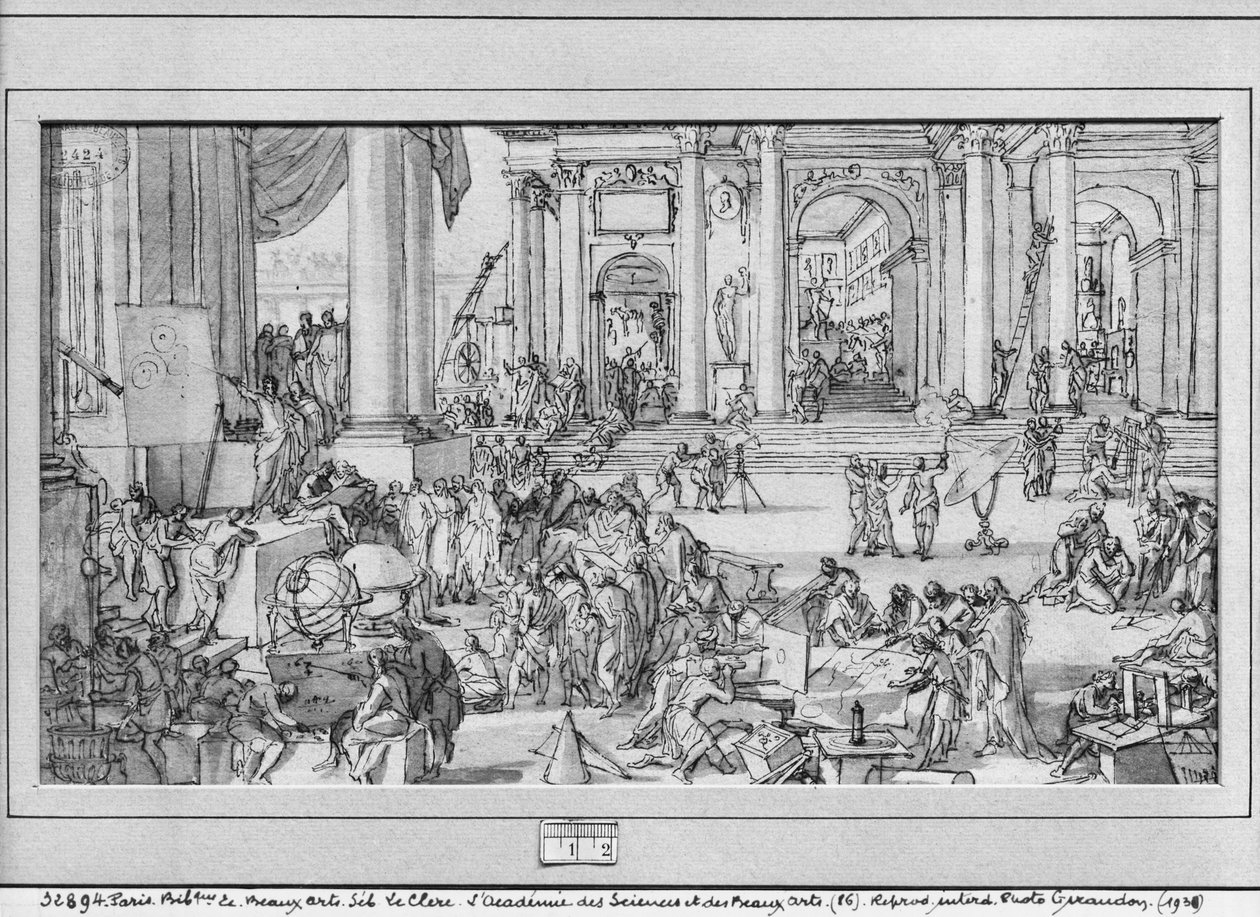 Die Akademie der Wissenschaften und Schönen Künste von Sebastien I Le Clerc