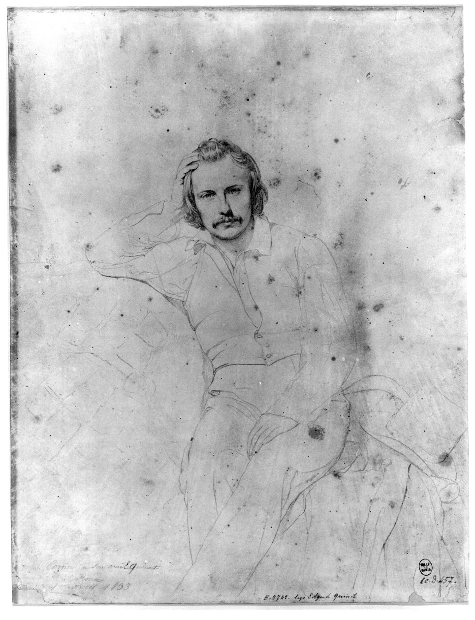 Edgar Quinet, 1833 von Sebastien Melchior Cornu