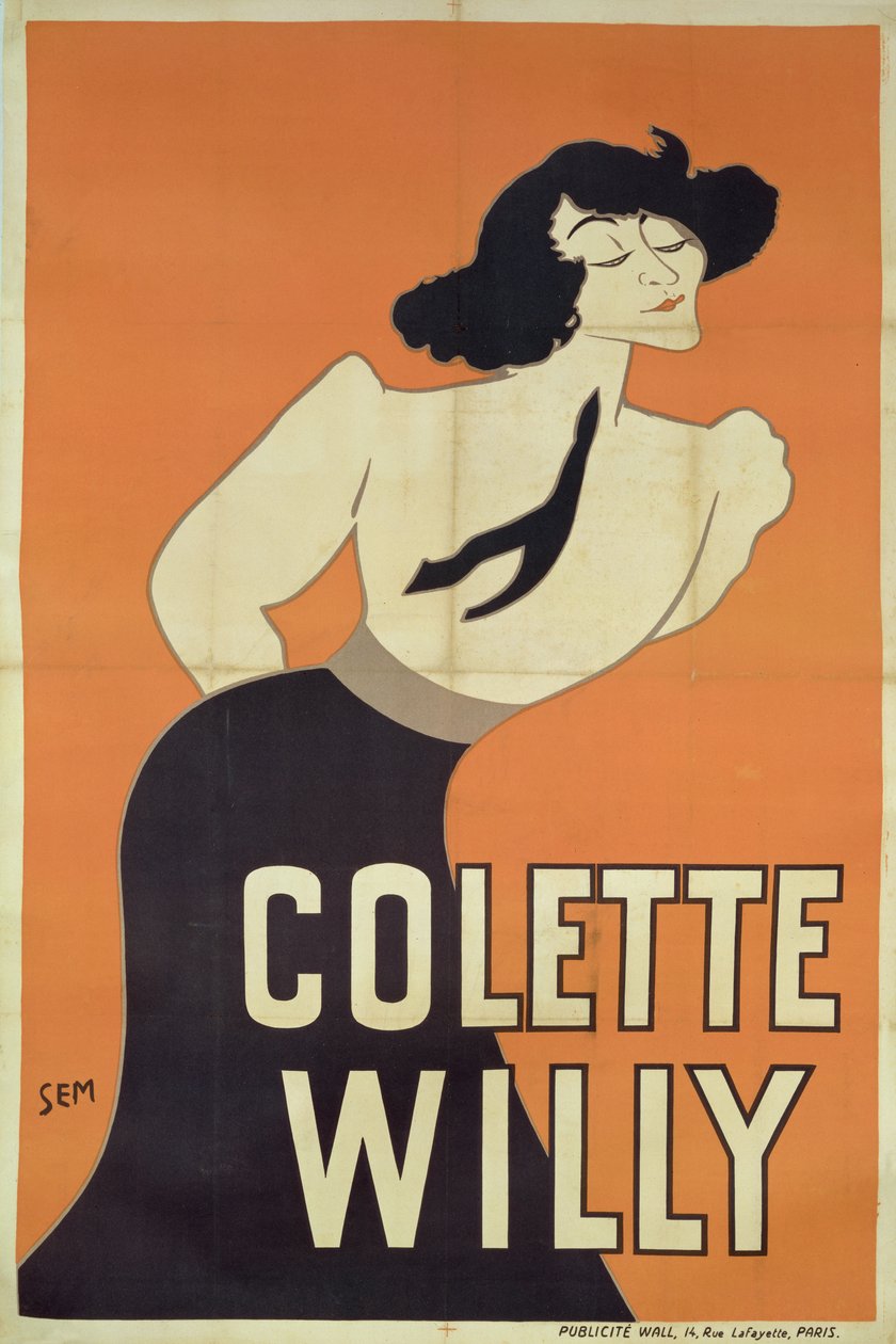 Poster, das Colette Willy (1873-1954) darstellt von Sem