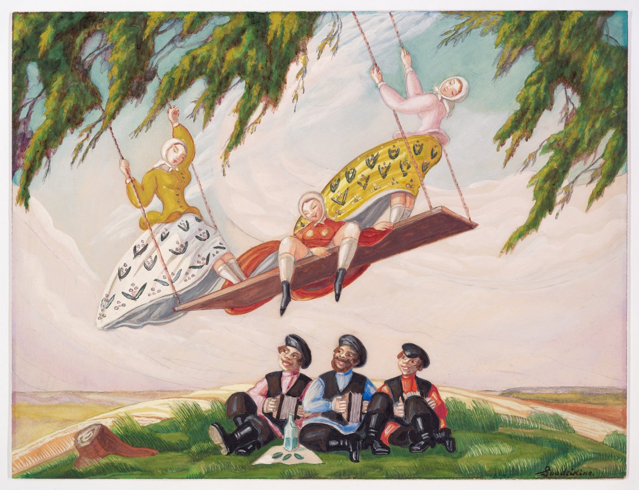 Die Schaukel, 1920er Jahre von Sergei Yurievich Sudeykin