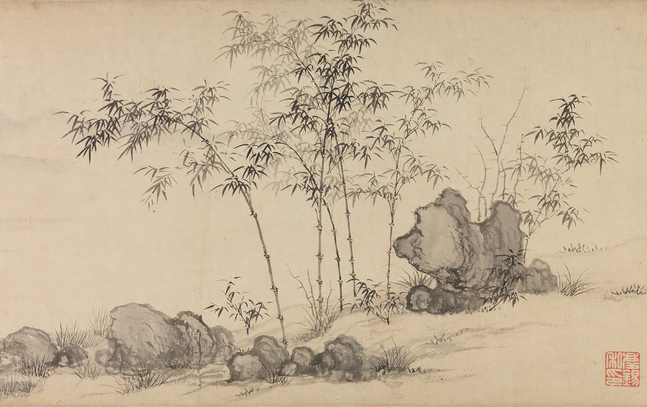 Bambushain, spätes 14. Jahrhundert von Shen Xun