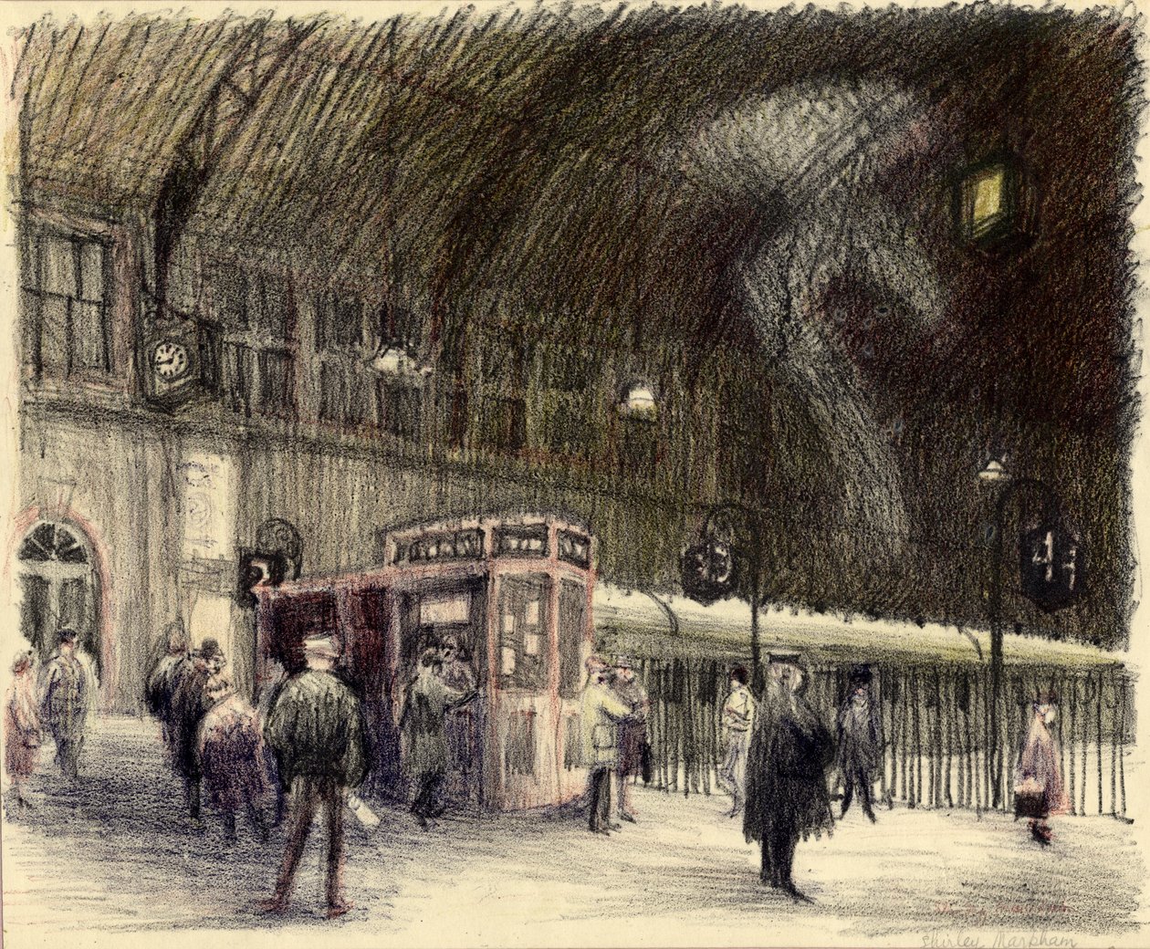 Bahnhof, 1951 von Shirley Markham
