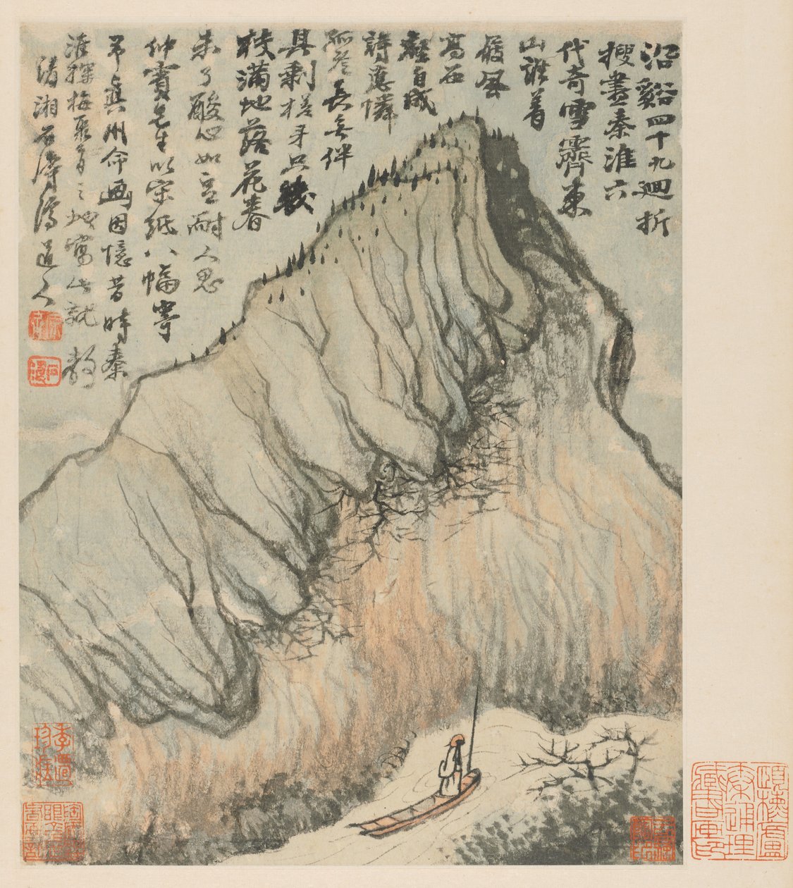 Erinnerungen an den Qinhuai-Fluss, 1642-1707 von Shitao