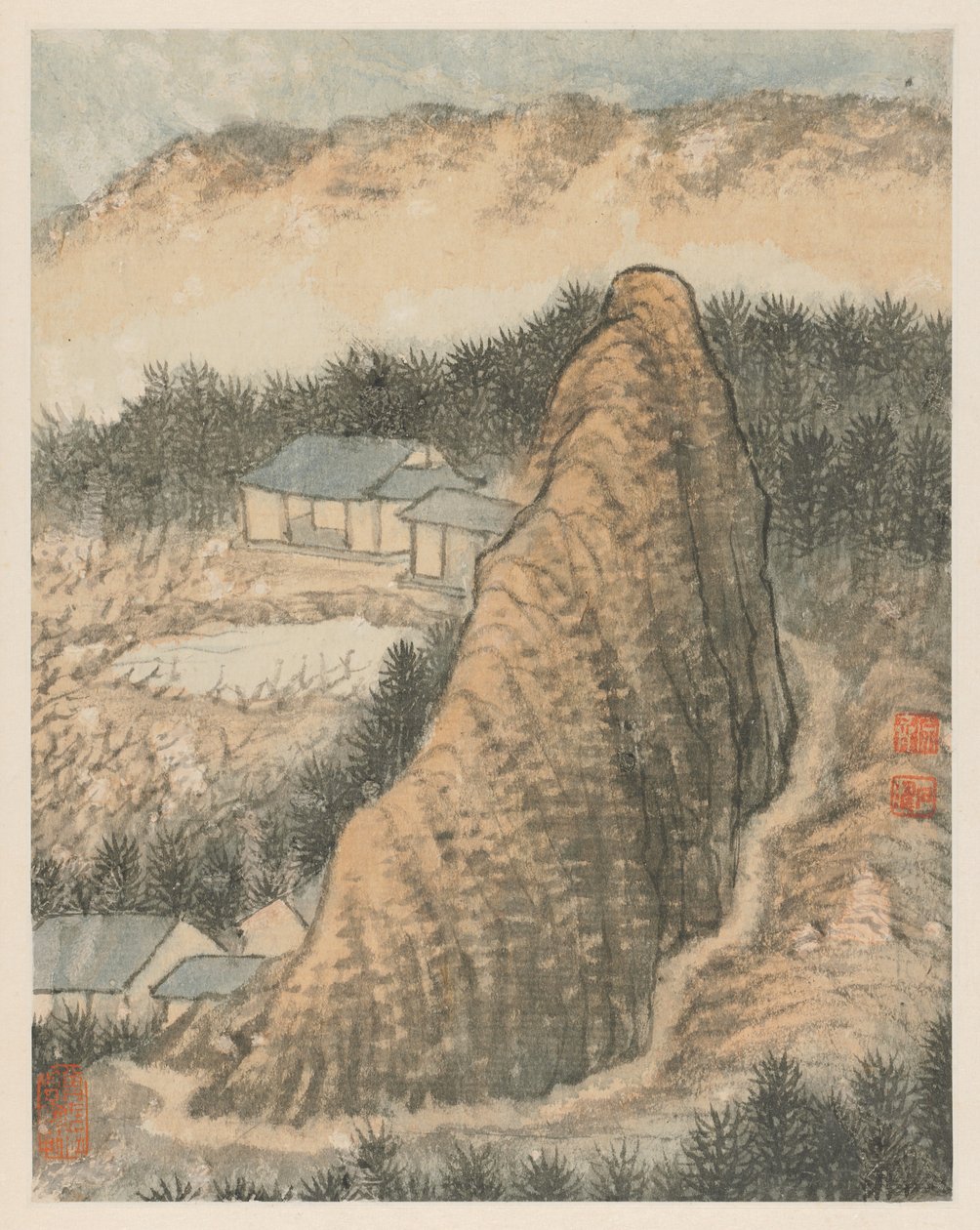 Erinnerungen an den Qinhuai-Fluss, 1642-1707 von Shitao