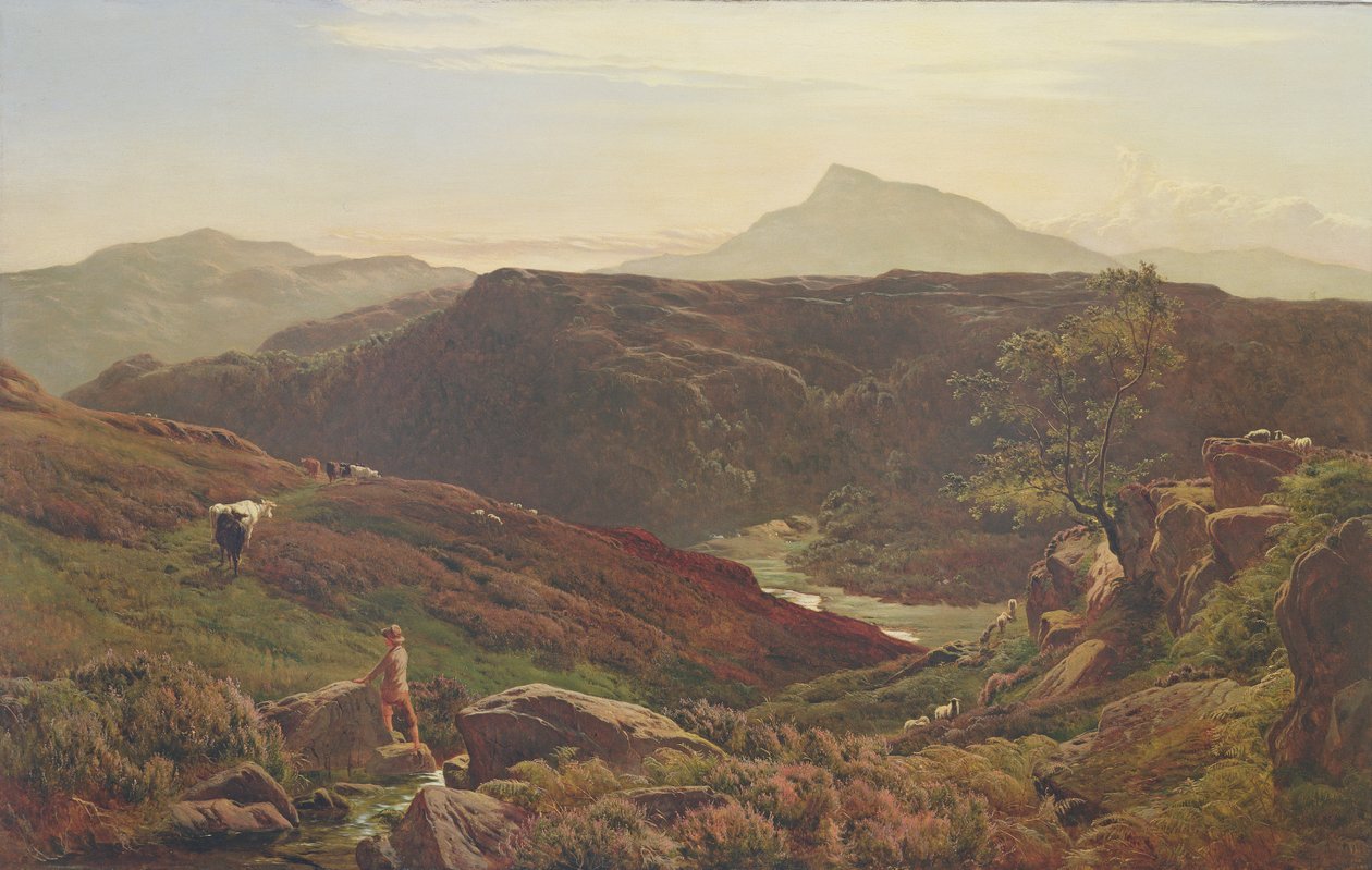 Moel Siabod von Capel Curmon, 1867 von Sidney Richard Percy