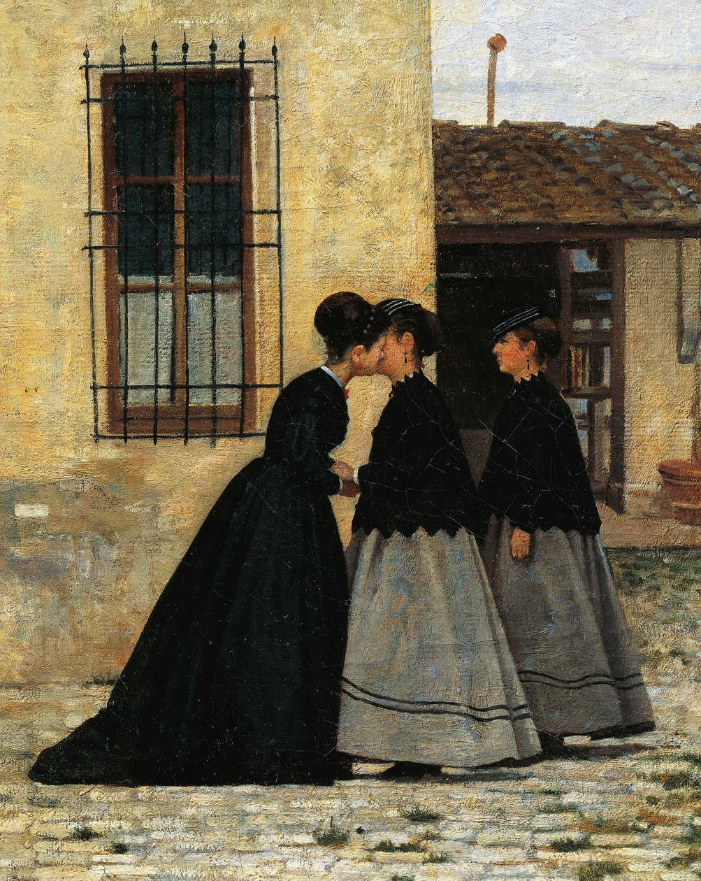 Der Besuch (Detail) von Silvestro Lega
