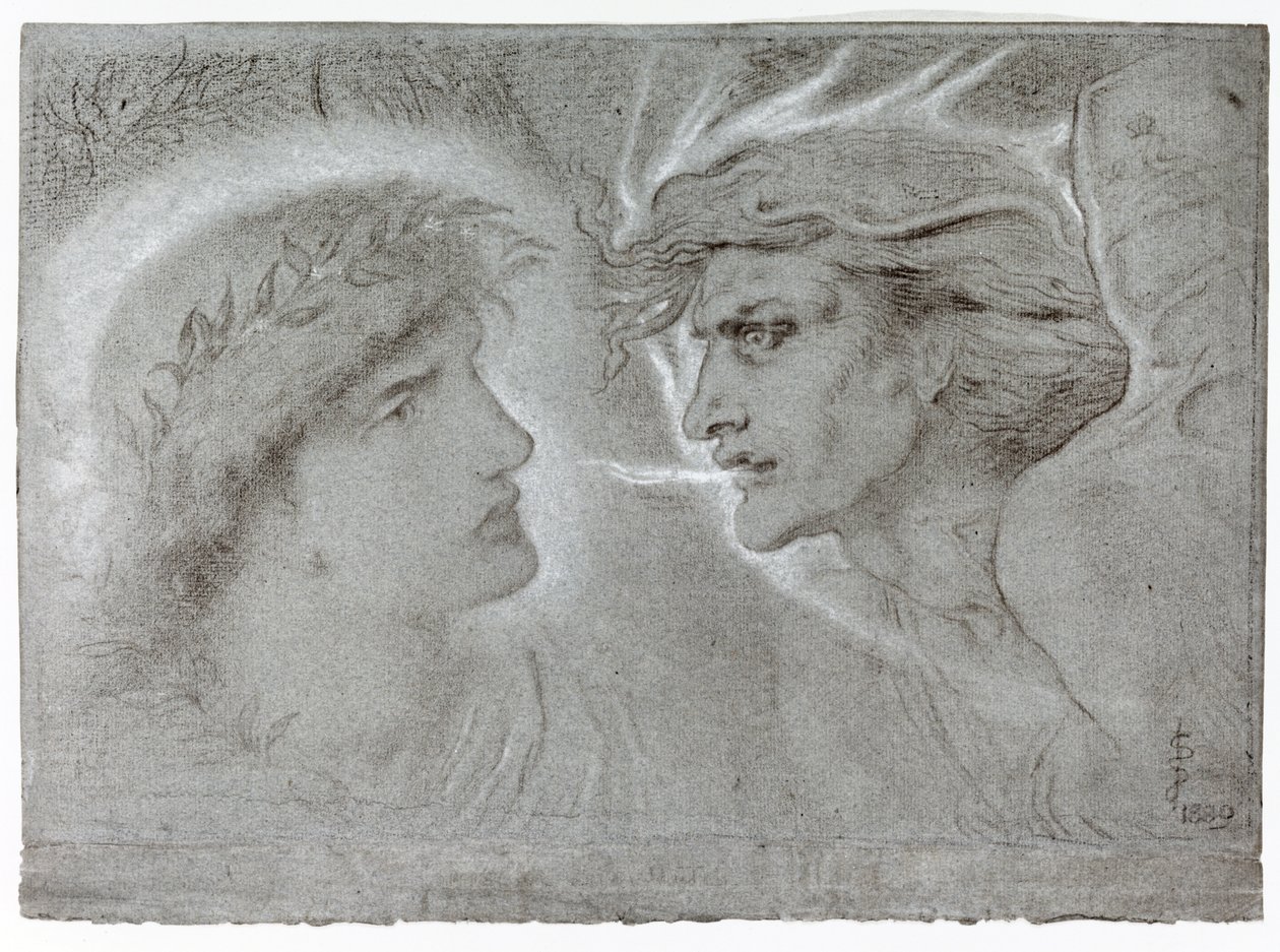 Gut und Böse, 1889 von Simeon Solomon