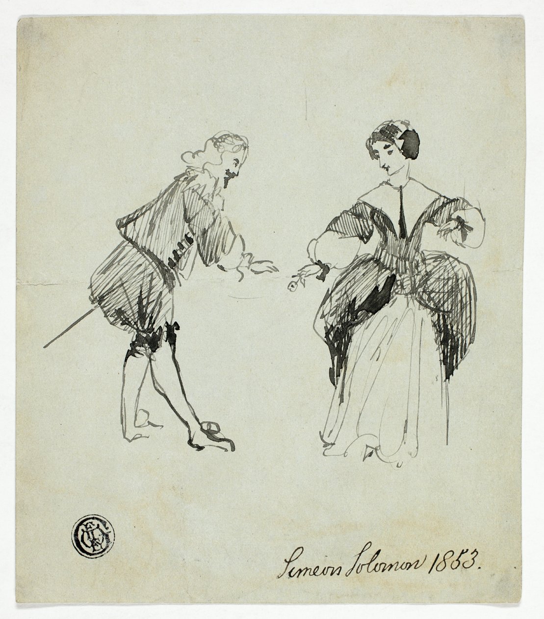 Kavalier und Dame von Simeon Solomon