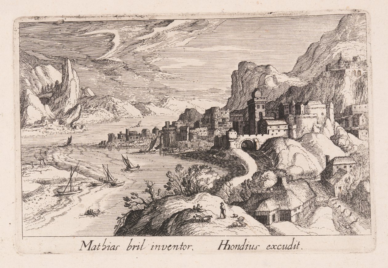 Alpines Flusstal, aus Topographia Variarum Regionum von Simon Frisius