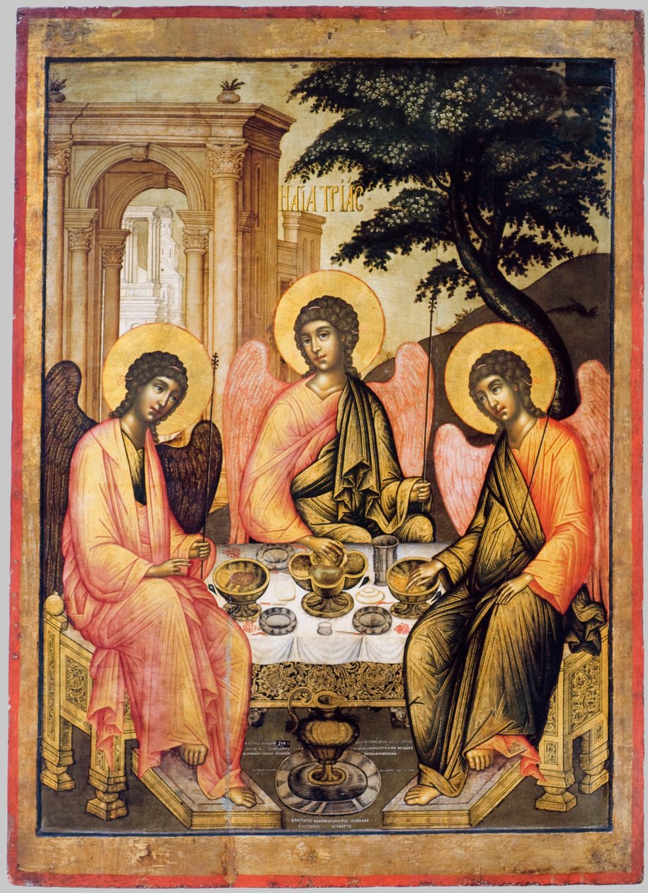 Alttestamentliche Dreifaltigkeit, 1671 von Simon Ushakov