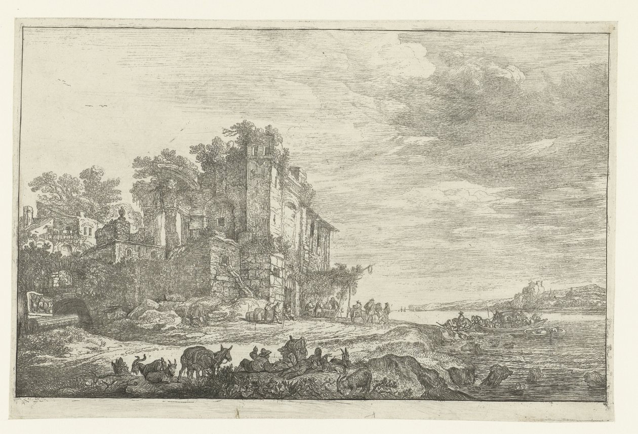 Die Herberge in einer Ruine von Simon de Vlieger