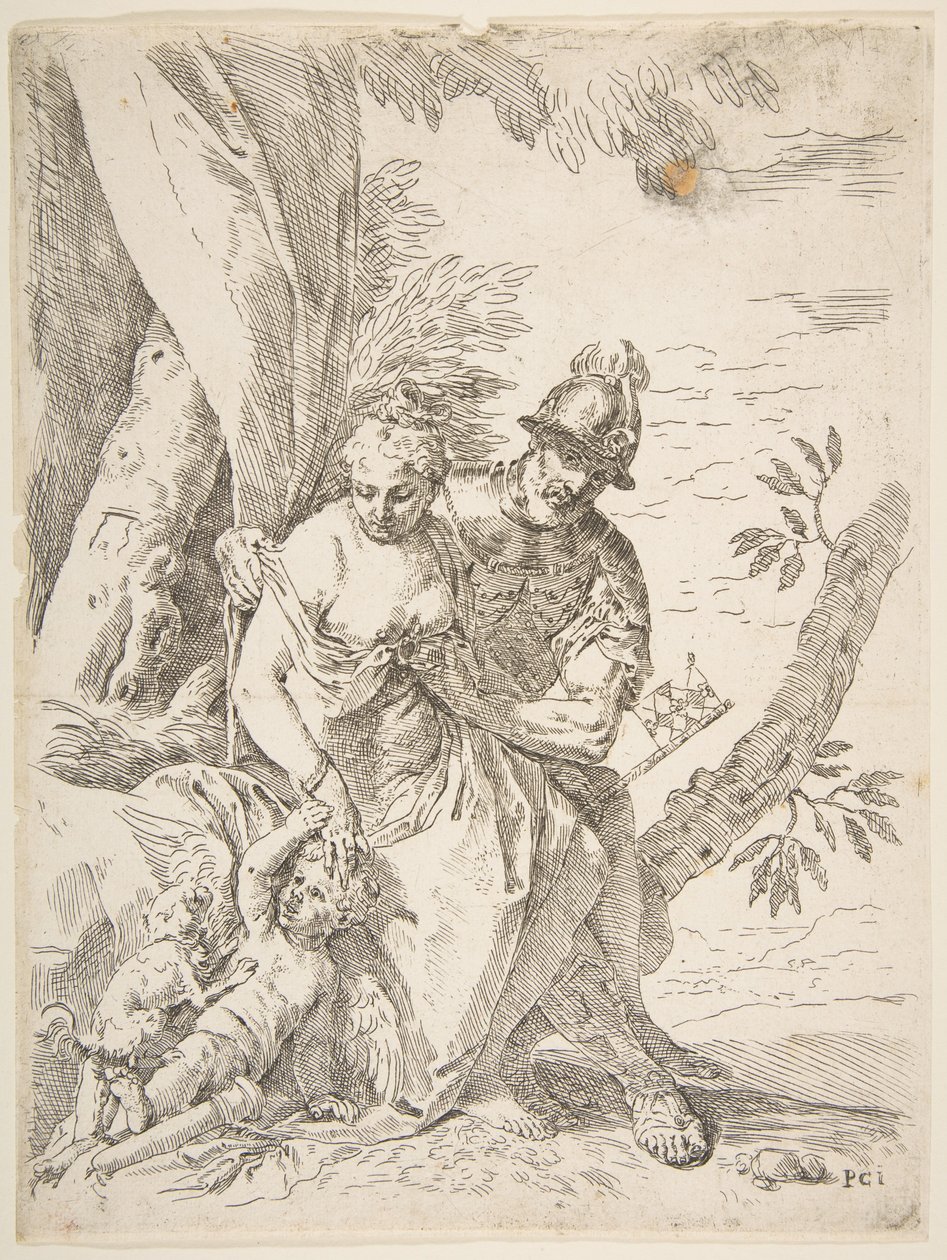 Mars, Venus und Amor von Simone Cantarini