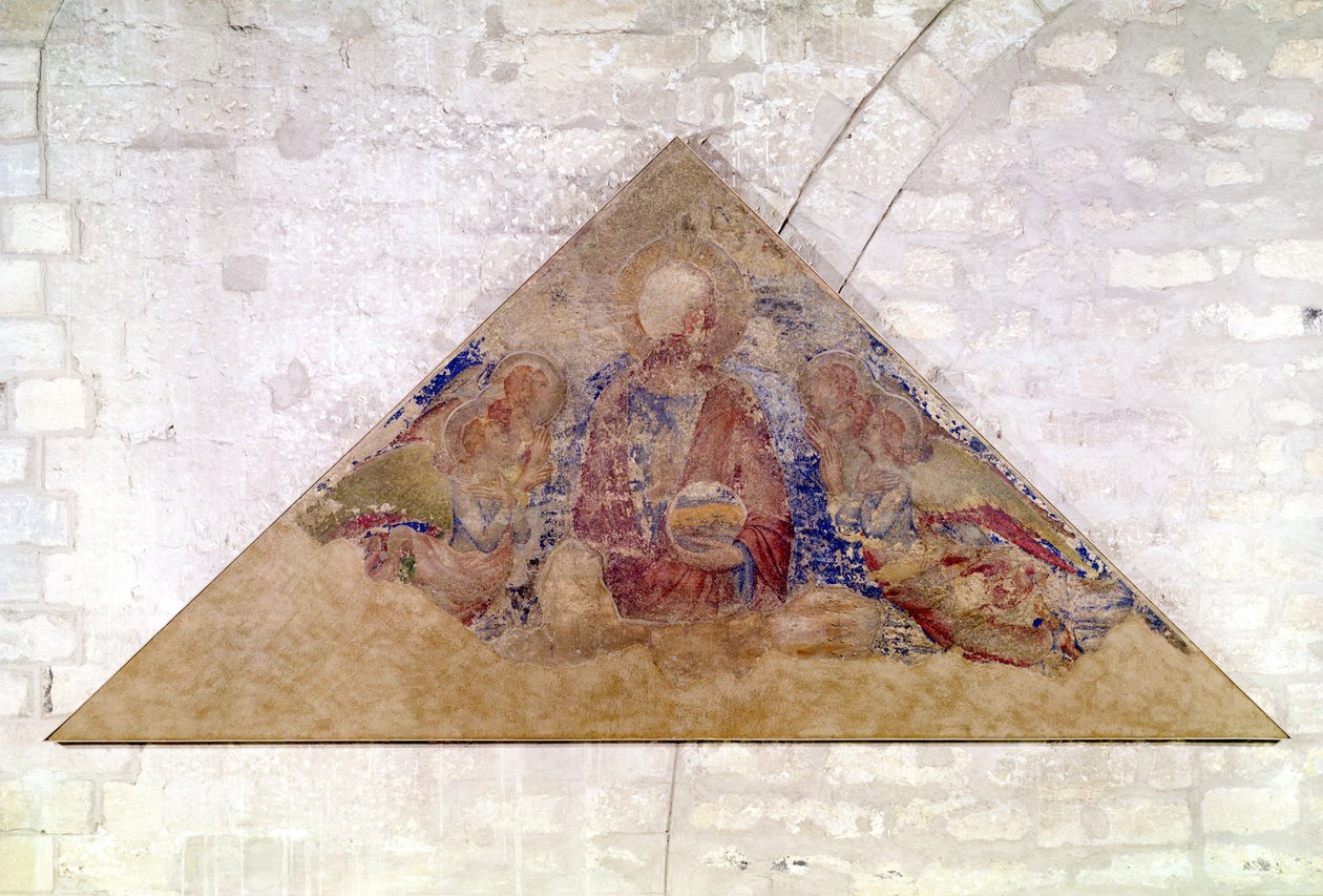 Tympanon mit Darstellung des segnenden Erlösers, 1341 von Simone Martini